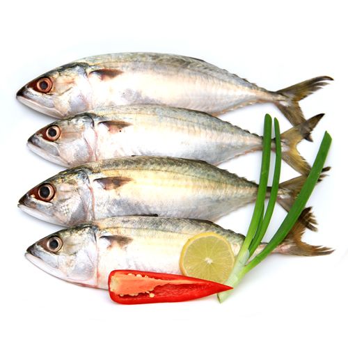 Fresho Mackerel Fish (Large) - Whole Cleaned, 500 g (Whole Fish Weight 600-700 g, Net Weight After Cleaning 500 g)